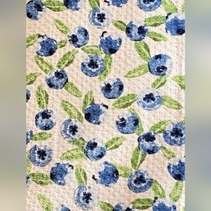 Blueberry Blue and Green Kitchen Towel